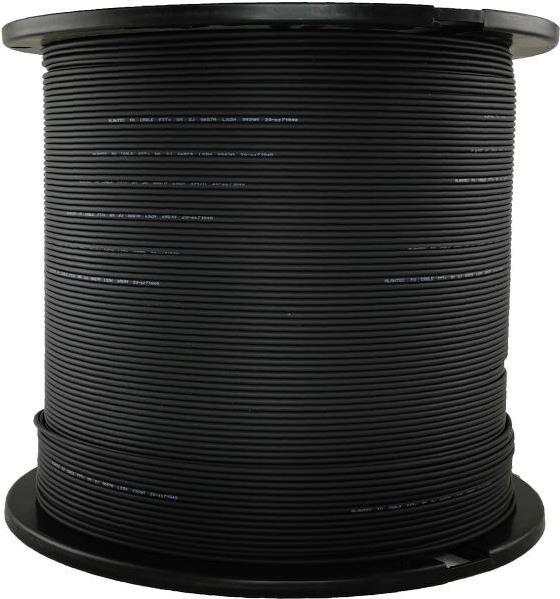 Actual product image Alantec Fibre optic cable OS2 FTTH flat SM 2J 9/125 LSOH white reinforced with two steel rods 1000m (1000 m)