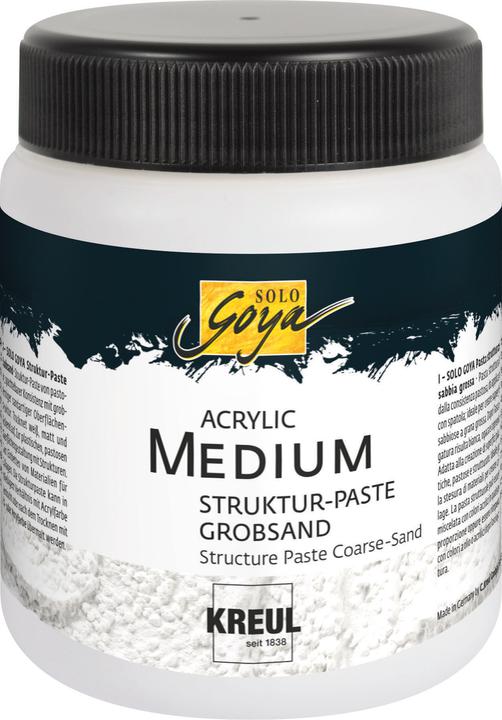 Image du produit Kreul SOLO GOYA Acrylic Medium Pâte structurée Sable grossier (Blanc, 250 ml)