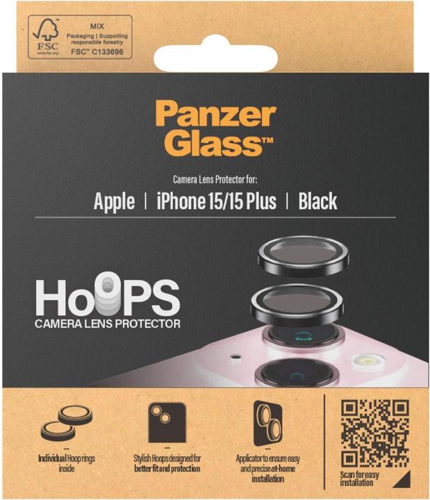 Produktbild PanzerGlass Hoops Camera Lens Protector (1 Stück, Apple iPhone 15)