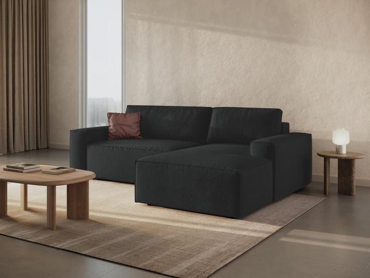Immagine prodotto Micadoni Divano angolare destro Bouclé con funzione letto e box, "Jodie", 3 posti, 246x151x86 Realizzato in (Divano ad angolo)