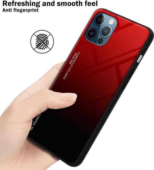 Productafbeelding Cadorabo TPU 2 Kleuren Glazen Hoesje (Apple iPhone 13 Pro)