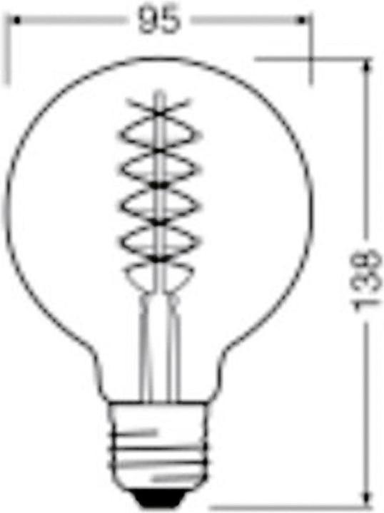 Produktbild Osram Vintage 1906 Led Classic Slim Filament Globe (E27, 7.80 W, 360 lm, 1 x, G)