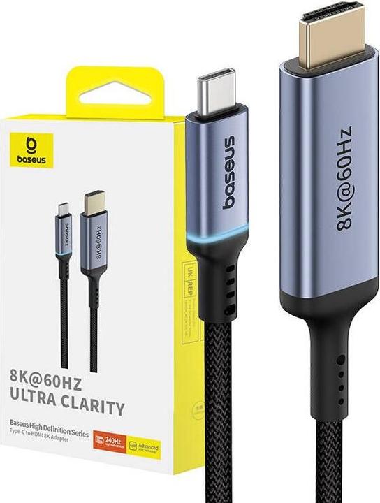 Actual product image Baseus Adapter USB-C to HDMI High Definition (black) (1.50 m, HDMI)