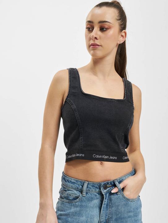 Calvin Klein Jeans Squared Neck Seamed Crop Top - 90821 (S)