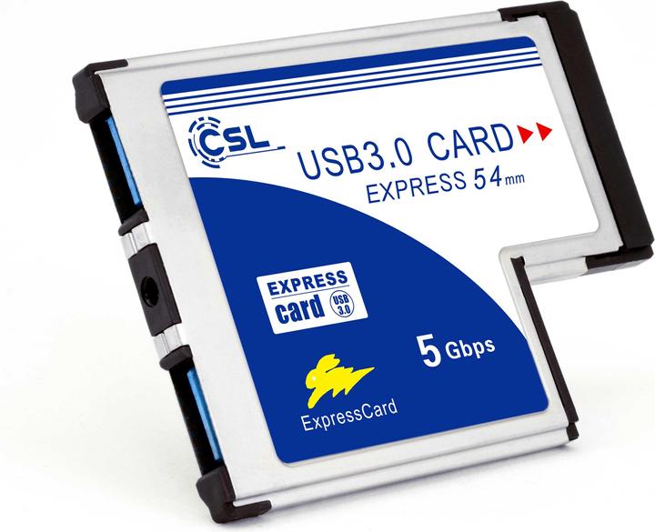 Actual product image CSL 2 Port USB 3.0 PCMCIA Express Card