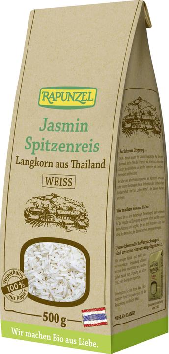 Rapunzel Jasmin Top Rice Long Grain White Organic (500 g)