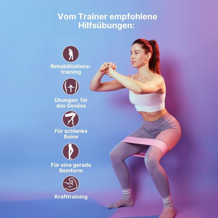 Image du produit Hermex Hip-Resistance-Band Booty-Band Glute-Band Bande de fitness Bande d'entraînement (0.37 m, Léger)