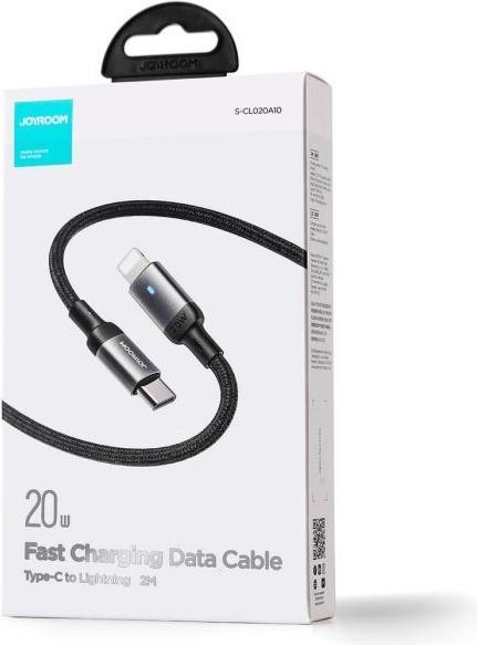 Actual product image Joyroom S-CL020A10 Extraordinary Series 20W Type-C to Lightning Fast Charging Data Cable 1.2m-Black (1.20 m, USB 2.0)