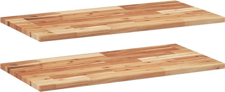 Immagine prodotto VidaXL Scaffale galleggiante Ripiano a muro Scaffale a muro 2 pezzi. Legno massiccio di acacia trattato (100 x 40 x 2 cm)