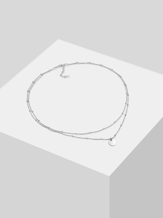 Immagine prodotto Elli Choker Layer Plättchen Kugelkette (Argento, 36 cm)