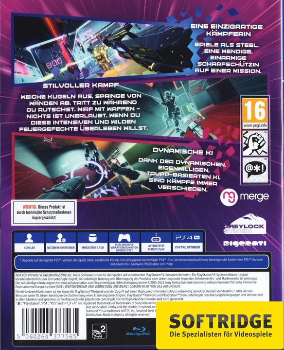 Actual product image Wild River Games Severed Steel (PS4, DE)
