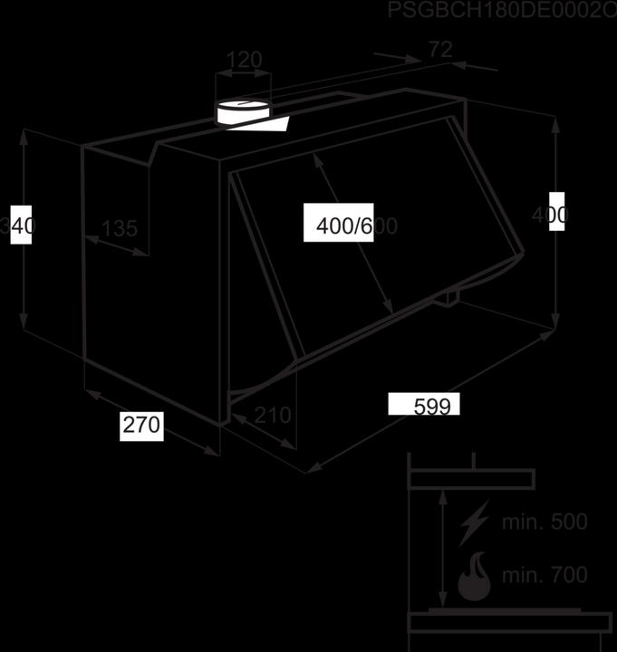 Produktbild AEG ADX6302BW (Wandhaube)