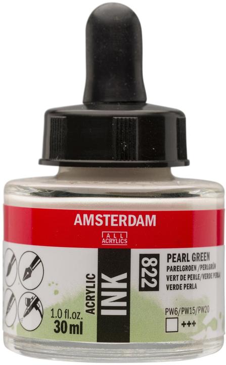 Actual product image Amsterdam Acrylic ink 822 (Pearl green, 30 ml)