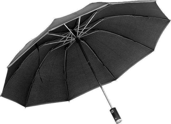 InnovaGoods Regenschirm mit umgekehrter Faltung und mit LED Folbrella