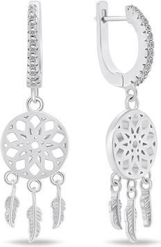 Brilio Silver - Original silver dangle earrings Dream Catcher EA733W
