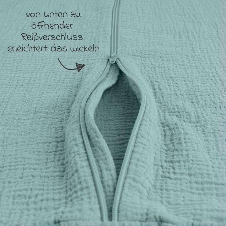 Produktbild La Loona LaLoona Schlafsäcke Sommer-Schlafsack Musselin / Mull - Mint - (70 cm, 0.5 TOG, Sommer)