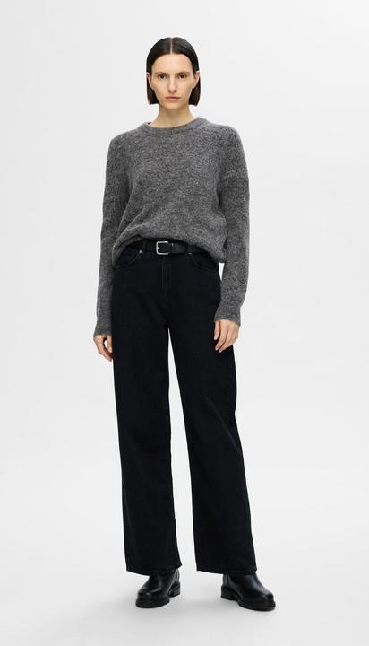 Actual product image Selected Femme Slfsia Ras Ls Knit O-Neck Noos (M)