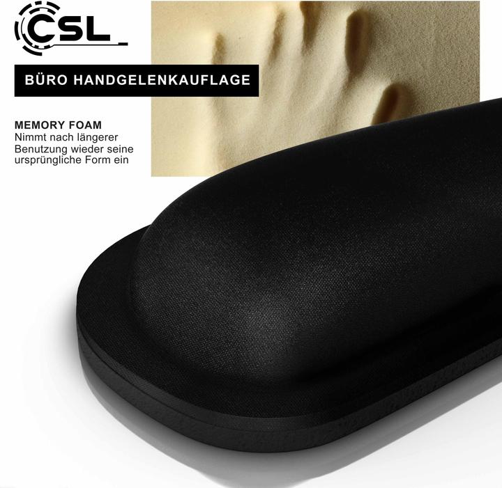 Produktbild CSL Tastatur Handballenauflage, Handgelenkauflage Tastatur Keyboard, ergonomische Haltung, 43 cm