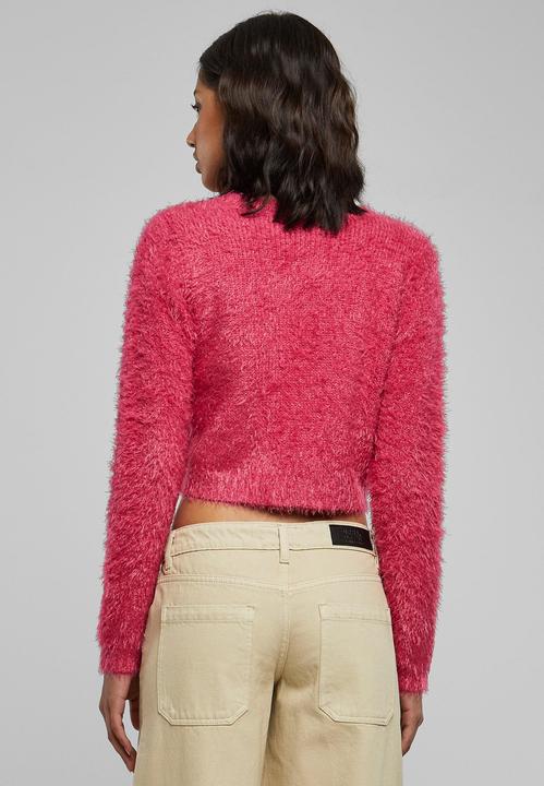 Actual product image Urban Classics Ladies Tied Cropped Feather Cardigan - 117653 (5XL)