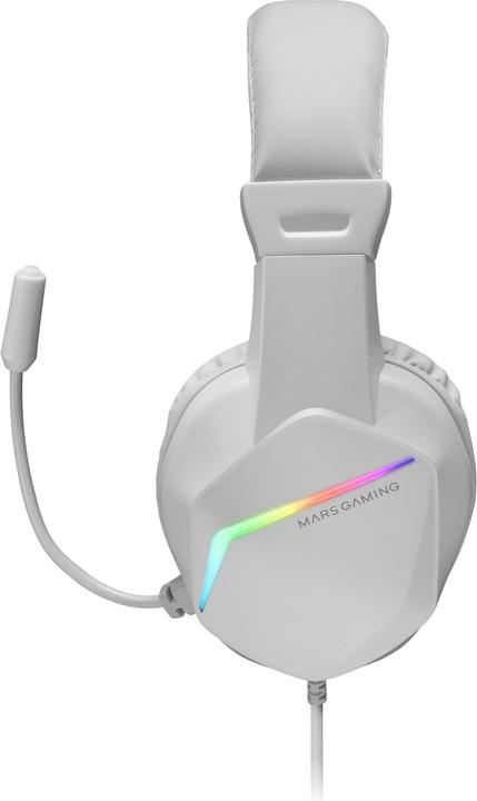 Produktbild Mars Gaming Casque Micro Gamer MH122 RGB (Blanc) (Kabelgebunden)