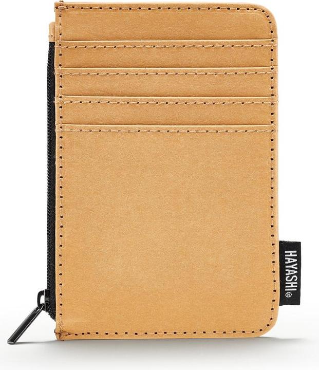 Hayashi-UK Geldtasche mit Reissverschluss, veganes Papier Leder