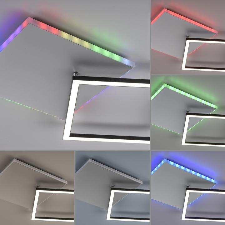 Image du produit Just Light Plafonnier LED 11327-95 couleur aluminium, 31 W, 3200 lm, CCT, RGB (3200 lm)