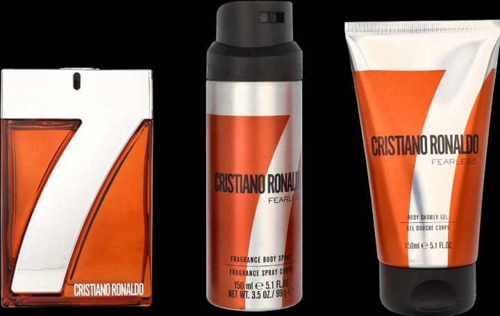 CR7 Cristiano Ronaldo Fearless 3 Piece Gift Set: Eau de Toilette 100ml - Shower Gel 150ml - Body Spr (Fragrance set)