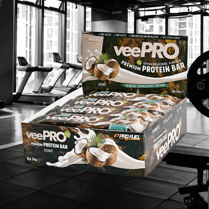 Produktbild ProFuel veePro Proteinriegel (12 x 74g) (Coconut, 1 Stk., 888 g)