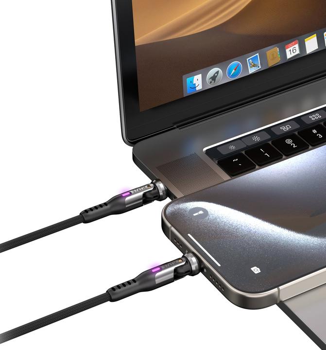 Actual product image Statik 360° rotatable USB-C to USB-C cable 3.0m (3 m, USB 3.0)