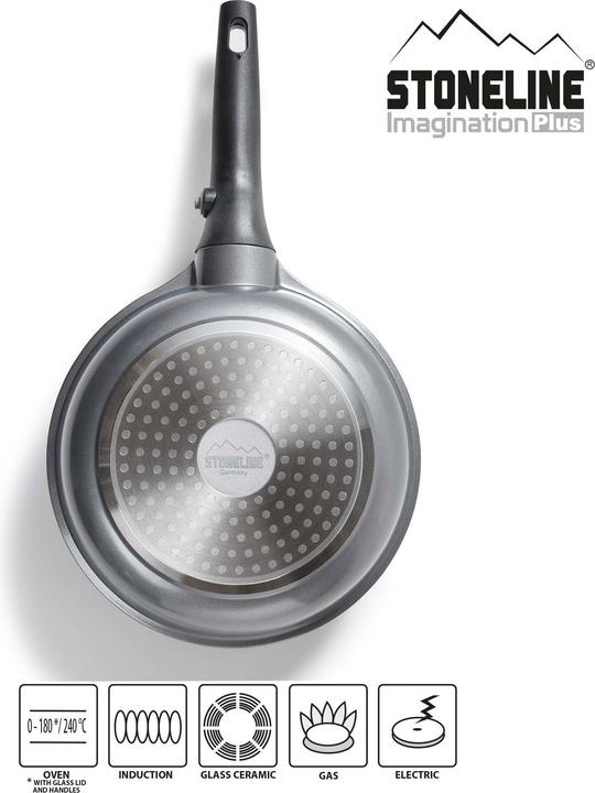 Produktbild Stoneline Imagination PLUS Kochgeschirr-Set, 8-tlg., mit abnehmbaren Griffen (Pfannenset + Topfset, Gusseisen)