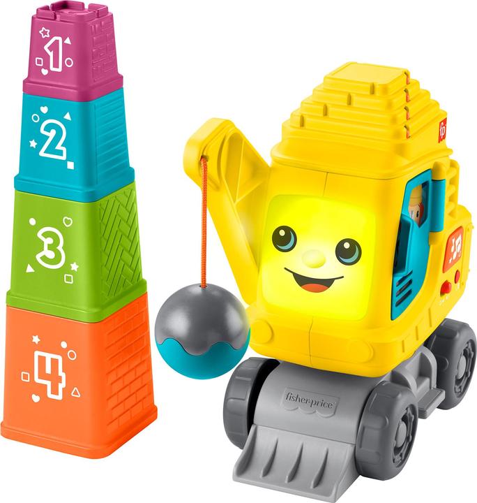 Fisher-Price Count & Stack Crane- (D, F, E)