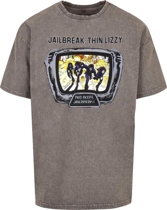Actual product image Merchcode Thin Lizzy - Jailbreak Acid Washed Oversize Tee - 160119 (XL)