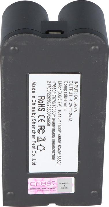 Actual product image Efest SLIM K2 2-Schacht Li-Ion-Akkuladegerät (1 pcs., Battery + charger)