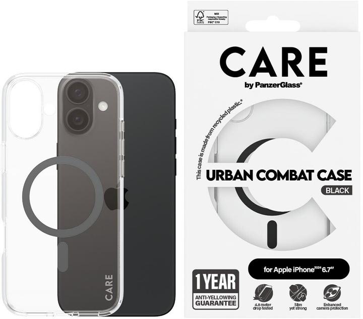 Immagine prodotto PanzerGlass CARE Custodia Urban Combat w. Custodia MagSafe nera per iPhone '24 6.7" (Apple iPhone 16 Plus)