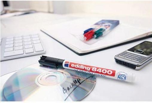 Produktbild Edding CD/DVD/BD Marker 8400 (Rot, 0.50 mm, 1 x)