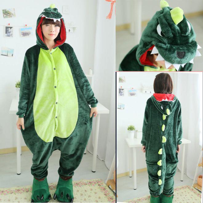 Produktbild MU Classic Drachen Kostüm - Onesie Drachen - Pyjama Grösse M (M)