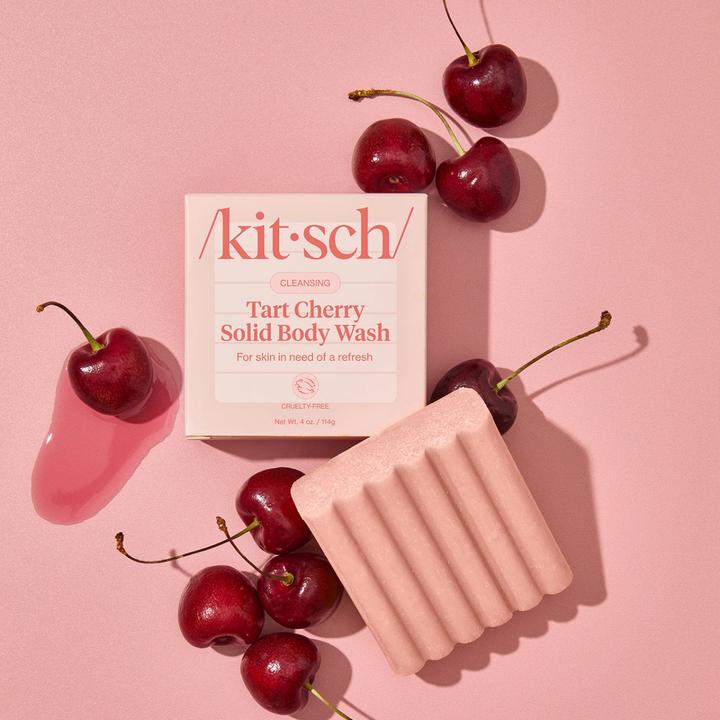Actual product image Kitsch Feste Duschseife Sauerkirsche 114g (Hard soap)