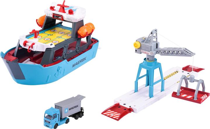 Productafbeelding Majorette Creatix Logistiek Vrachtschip+1 voertuig