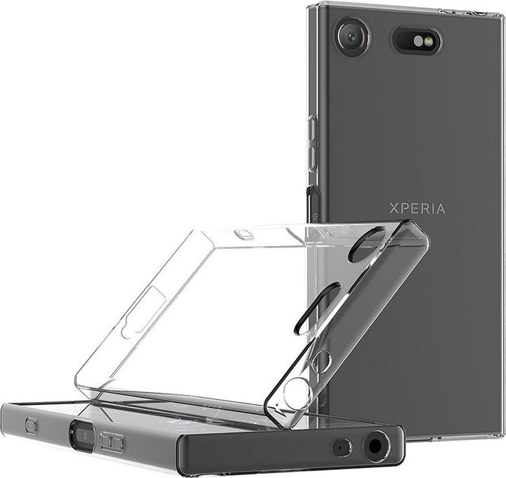 Produktbild König Design Sony Xperia XZ1 Compact Hülle Transparent Silikon Case durchsichtige Handyhülle (Sony Xperia XZ1 Compact)