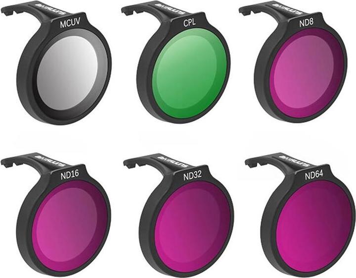 Actual product image Sunnylife set of six filters for DJI Neo MCUV+CPL+ND8+ND16+ND32+ND64 (Drone filters, DJI Neo)