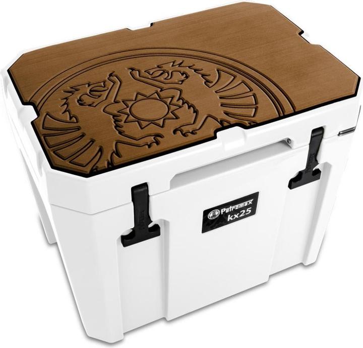 Actual product image Petromax Adhesive pad for cool box kx25 brown with dragon emblem