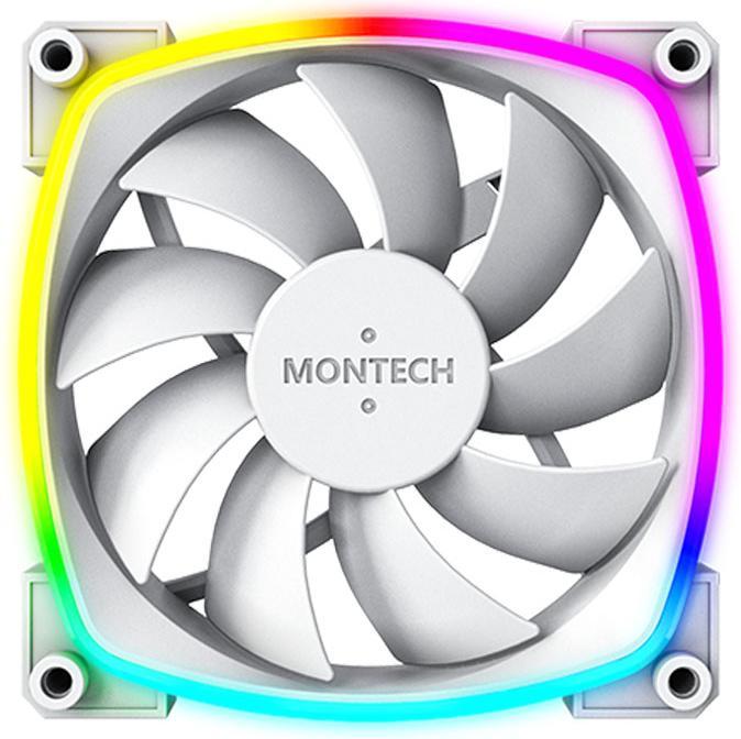 Produktbild Montech AX120 PWM ARGB Lüfter - 120mm, weiss (120 mm, 1 x)