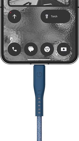 Actual product image Energea cable Flow USB-C - USB-C 1.5m niebieski/blue 240W 5A PD Fast Charge (1.50 m, USB 3.2 Gen 2, 240 W)