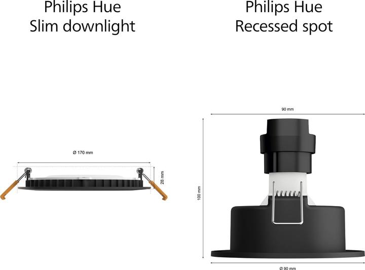 Produktbild Philips Hue White & Color Ambiance Slim Recessed (1200 lm)