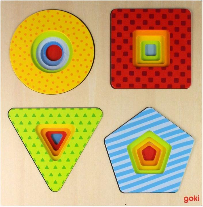 Actual product image Goki Layer puzzle shapes (16 pieces)