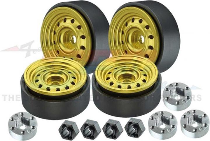 Produktbild GPM BEADLOCK-FELGEN-SET ALU 1.0 12LOCH (1 SET/4 STÜCK) GOLD TRX-4M, SCX24