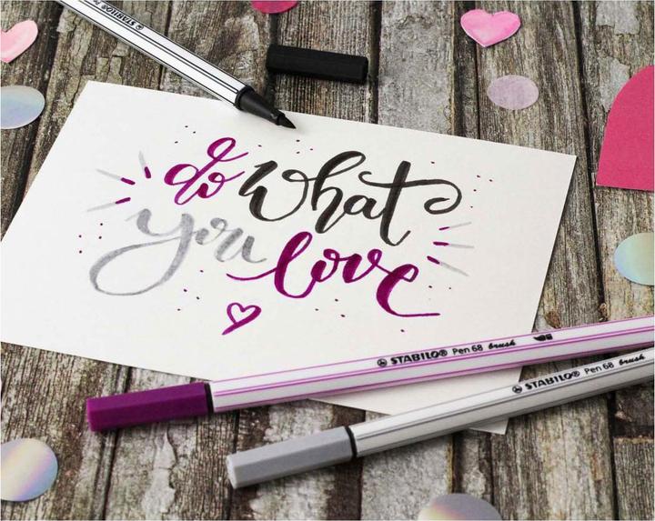 Produktbild STABILO Pen 68 brush Premium-Filzstift (Blau, 1 x)