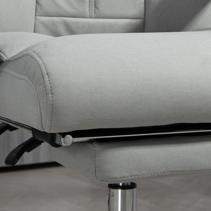 Produktbild Swisshandel24 Bürostuhl mit Massagefunktion, Ergonomisch mit Liegefunktion, Lendenheizung, mit Fussstütze, Grau