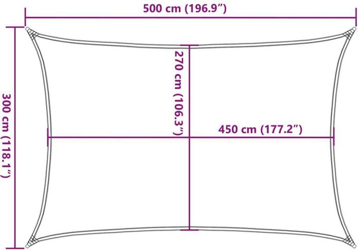 Image du produit VidaXL Sonnensegel (3 x 5 m)