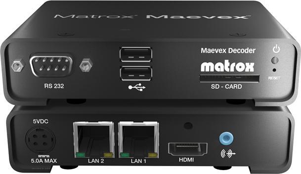 Immagine prodotto Matrox Maevex 5150 Encoder Video over IP Decoder HDMI/DVI-out fino a 1920x1200/1080p60 out HDMI/analogico